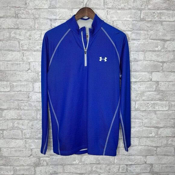 Under Armor Cold Gear 1/4 Zip Pullover Sweatshirt Long Sleeve Loose‎ Fit Size M - Picture 1 of 13